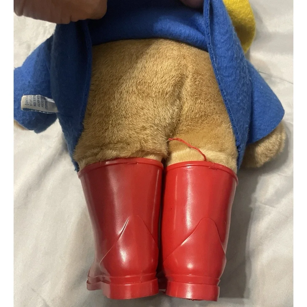 Vintage Paddington Bear Plush 1975 Eden Toys Red Rain Boots